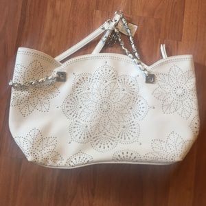 Jessica Simpson sunny tote bag white